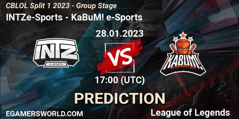 Prognoza INTZ e-Sports - KaBuM! e-Sports. 28.01.23, LoL, CBLOL Split 1 2023 - Group Stage