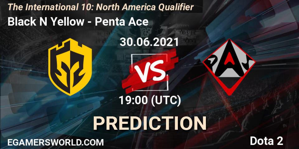 Prognoza Black N Yellow - Penta Ace. 30.06.2021 at 17:55, Dota 2, The International 10: North America Qualifier