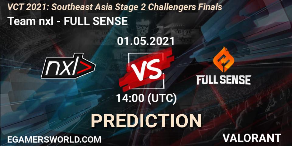 Prognoza Team nxl - FULL SENSE. 01.05.2021 at 15:30, VALORANT, VCT 2021: Southeast Asia Stage 2 Challengers Finals