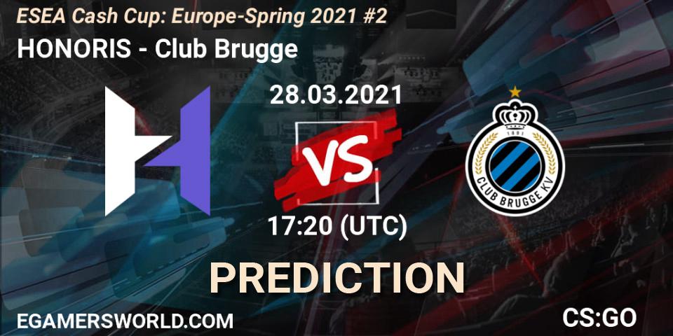 Prognoza HONORIS - Club Brugge. 28.03.21, CS2 (CS:GO), ESEA Cash Cup: Europe - Spring 2021 #2