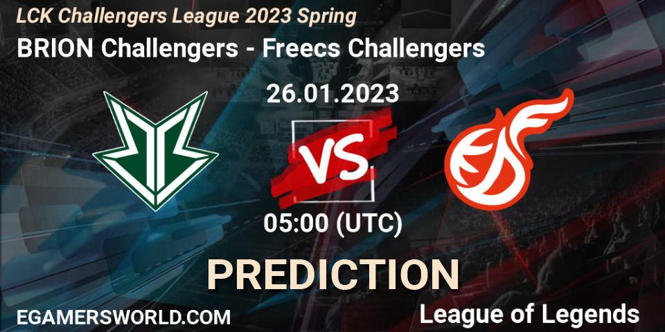 Prognoza Brion Esports Challengers - Freecs Challengers. 26.01.2023 at 05:00, LoL, LCK Challengers League 2023 Spring