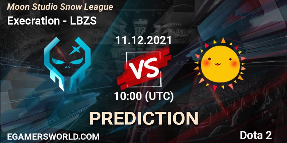 Prognoza Execration - LBZS. 11.12.2021 at 09:31, Dota 2, Moon Studio Snow League