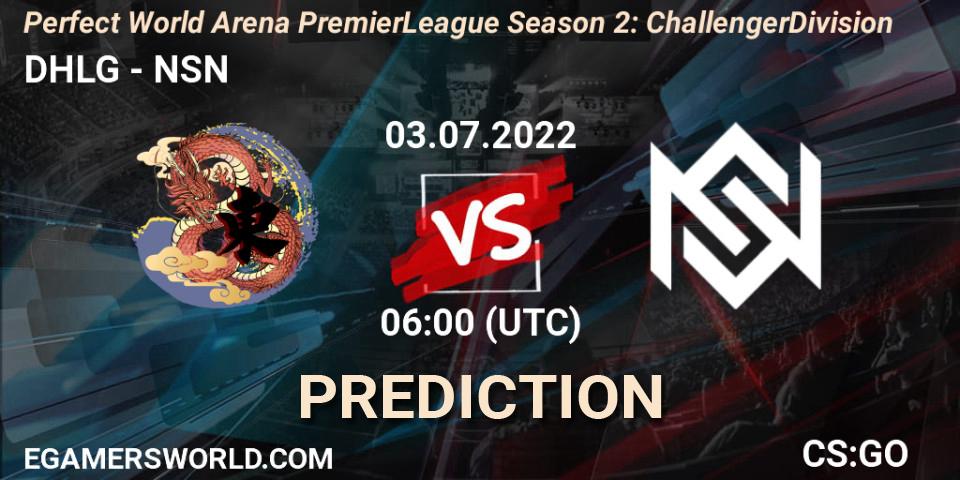 Prognoza DHLG - NSN. 03.07.2022 at 06:00, Counter-Strike (CS2), Perfect World Arena Premier League Season 2: Challenger Division