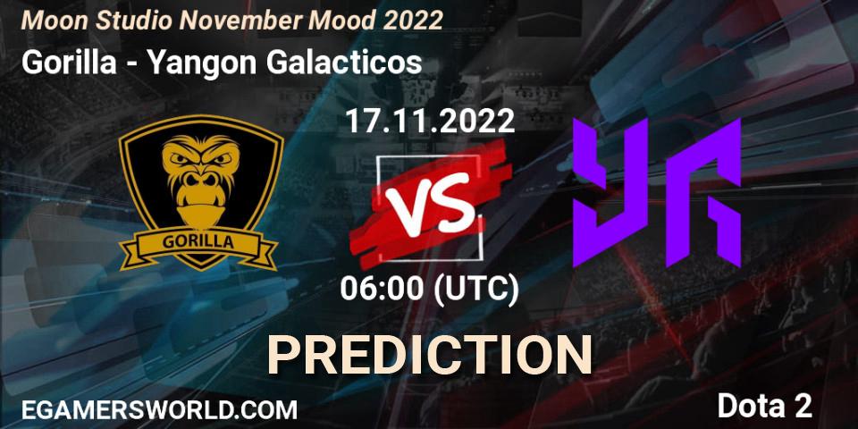 Prognoza Gorilla - Yangon Galacticos. 17.11.22, Dota 2, Moon Studio November Mood 2022