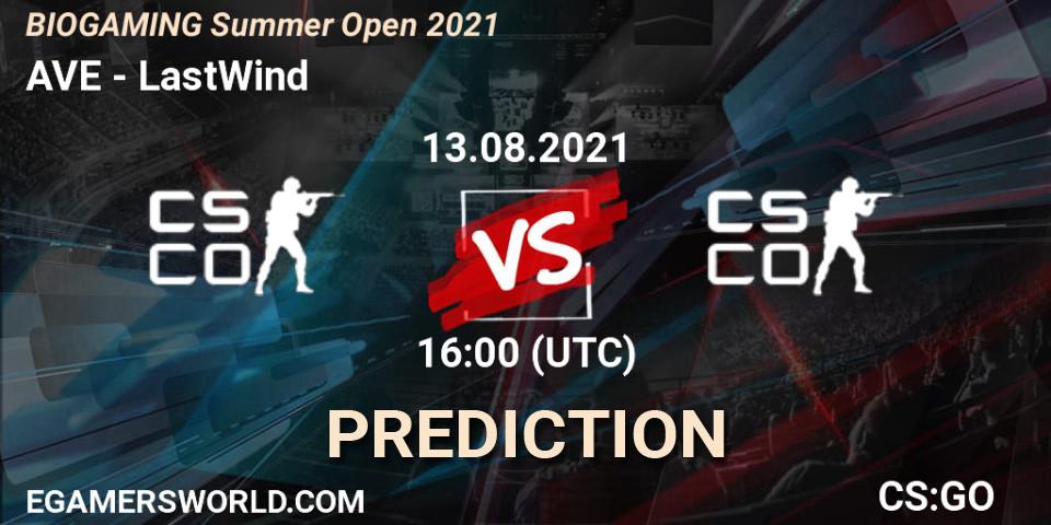 Prognoza AVE - LastWind. 13.08.2021 at 16:00, Counter-Strike (CS2), BIOGAMING Summer Open 2021