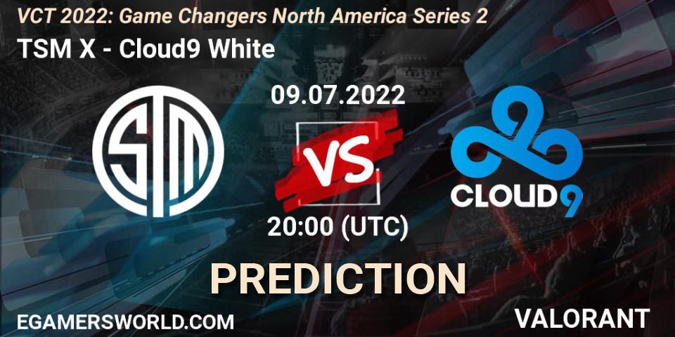 Prognoza TSM X - Cloud9 White. 09.07.2022 at 20:10, VALORANT, VCT 2022: Game Changers North America Series 2