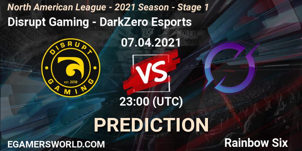 Prognoza Disrupt Gaming - DarkZero Esports. 07.04.2021 at 23:00, Rainbow Six, North American League - 2021 Season - Stage 1