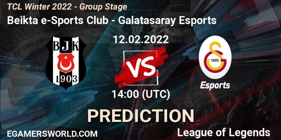 Prognoza Beşiktaş e-Sports Club - Galatasaray Esports. 12.02.2022 at 14:00, LoL, TCL Winter 2022 - Group Stage