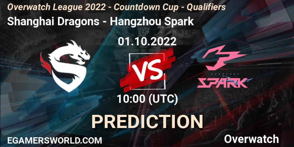Prognoza Shanghai Dragons - Hangzhou Spark. 01.10.22, Overwatch, Overwatch League 2022 - Countdown Cup - Qualifiers