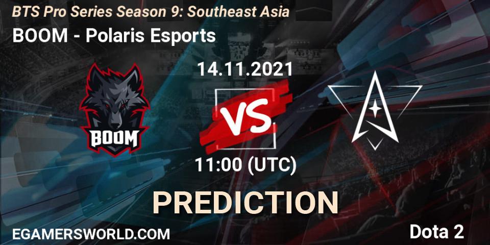 Prognoza BOOM - Polaris Esports. 14.11.2021 at 10:17, Dota 2, BTS Pro Series Season 9: Southeast Asia