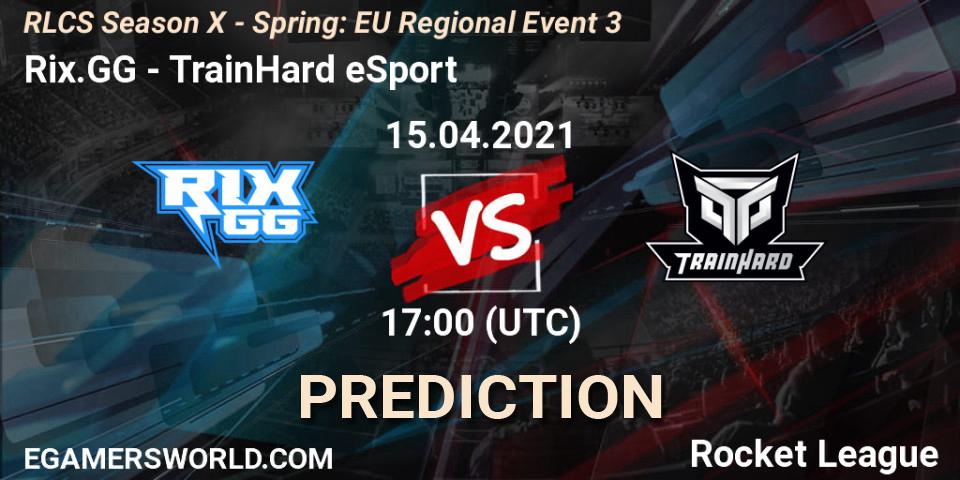 Prognoza Rix.GG - TrainHard eSport. 15.04.2021 at 17:00, Rocket League, RLCS Season X - Spring: EU Regional Event 3