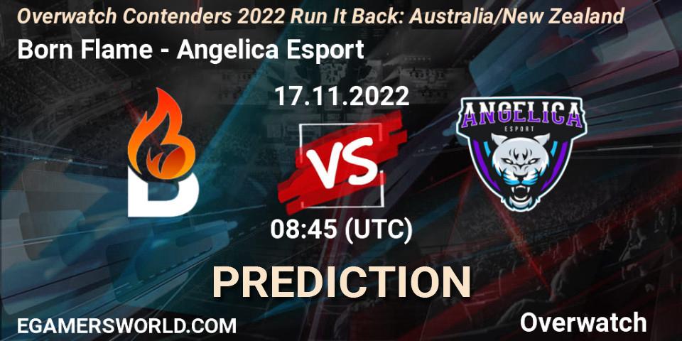 Prognoza Born Flame - Angelica Esport. 17.11.2022 at 08:45, Overwatch, Overwatch Contenders 2022 - Australia/New Zealand - November