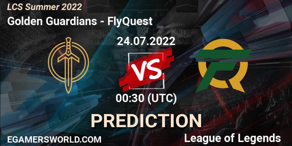 Prognoza Golden Guardians - FlyQuest. 24.07.2022 at 00:30, LoL, LCS Summer 2022