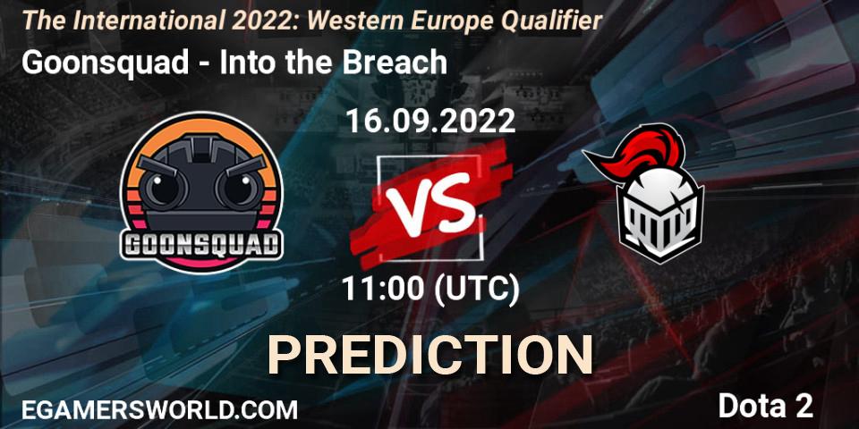 Prognoza Goonsquad - Into the Breach. 16.09.2022 at 12:02, Dota 2, The International 2022: Western Europe Qualifier