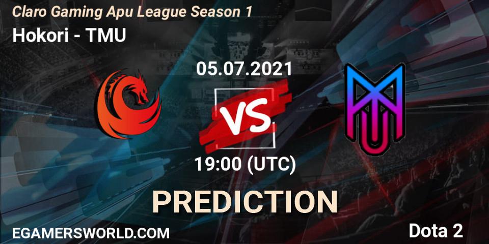 Prognoza Hokori - TMU. 05.07.2021 at 19:13, Dota 2, Claro Gaming Apu League Season 1