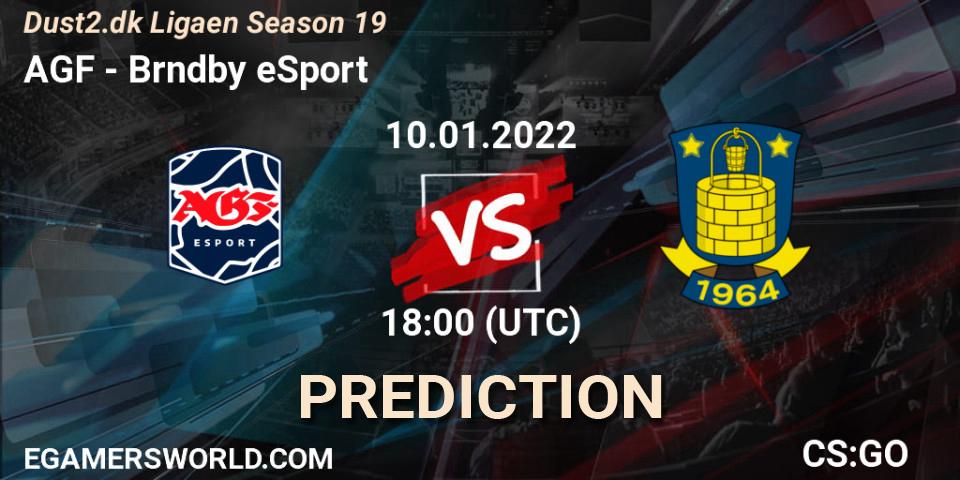 Prognoza AGF Academy - Brøndby eSport. 10.01.2022 at 18:00, Counter-Strike (CS2), Dust2.dk Ligaen Season 19