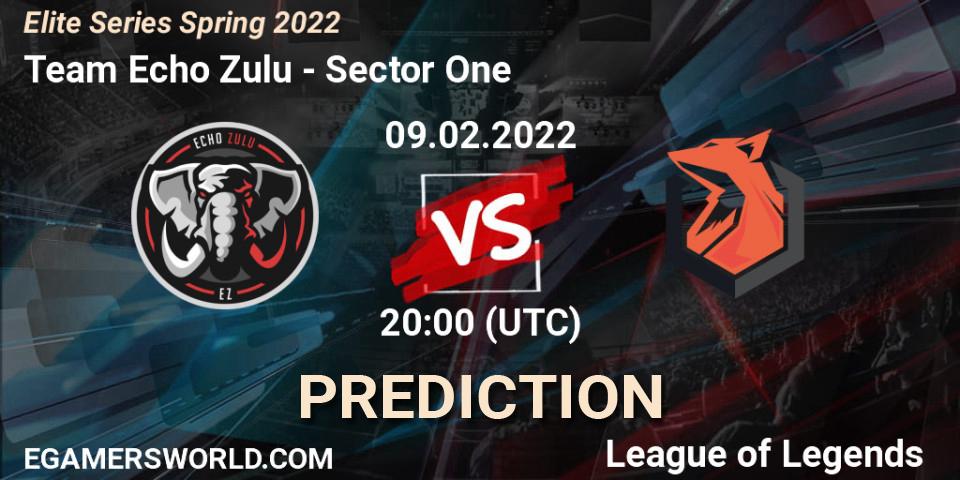Prognoza Team Echo Zulu - Sector One. 09.02.2022 at 20:00, LoL, Elite Series Spring 2022