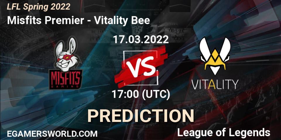 Prognoza Misfits Premier - Vitality Bee. 17.03.2022 at 17:00, LoL, LFL Spring 2022