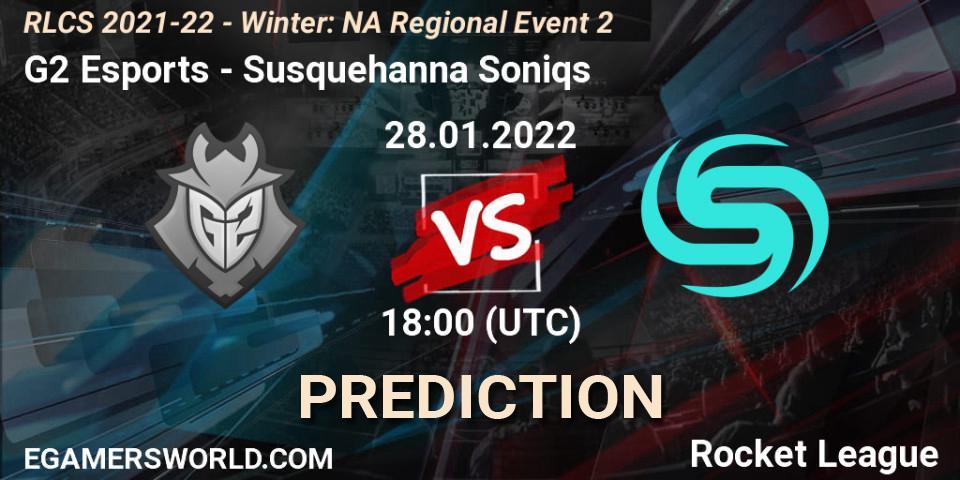 Prognoza G2 Esports - Susquehanna Soniqs. 28.01.2022 at 18:00, Rocket League, RLCS 2021-22 - Winter: NA Regional Event 2