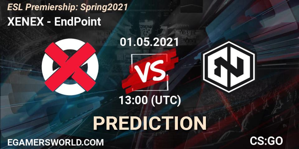 Prognoza XENEX - EndPoint. 01.05.2021 at 13:00, Counter-Strike (CS2), ESL Premiership: Spring 2021