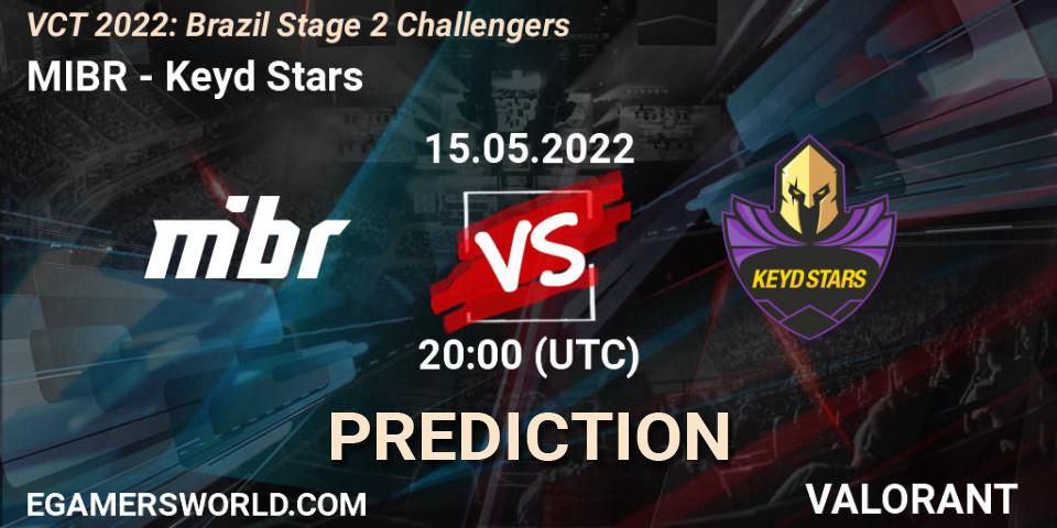 Prognoza MIBR - Keyd Stars. 15.05.2022 at 20:20, VALORANT, VCT 2022: Brazil Stage 2 Challengers