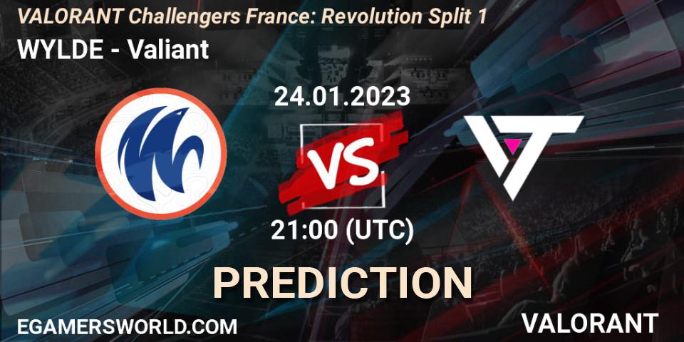 Prognoza WYLDE - Valiant. 24.01.2023 at 21:10, VALORANT, VALORANT Challengers 2023 France: Revolution Split 1