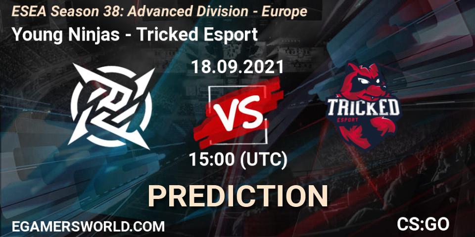 Prognoza Young Ninjas - Tricked Esport. 18.09.2021 at 15:00, Counter-Strike (CS2), ESEA Season 38: Advanced Division - Europe
