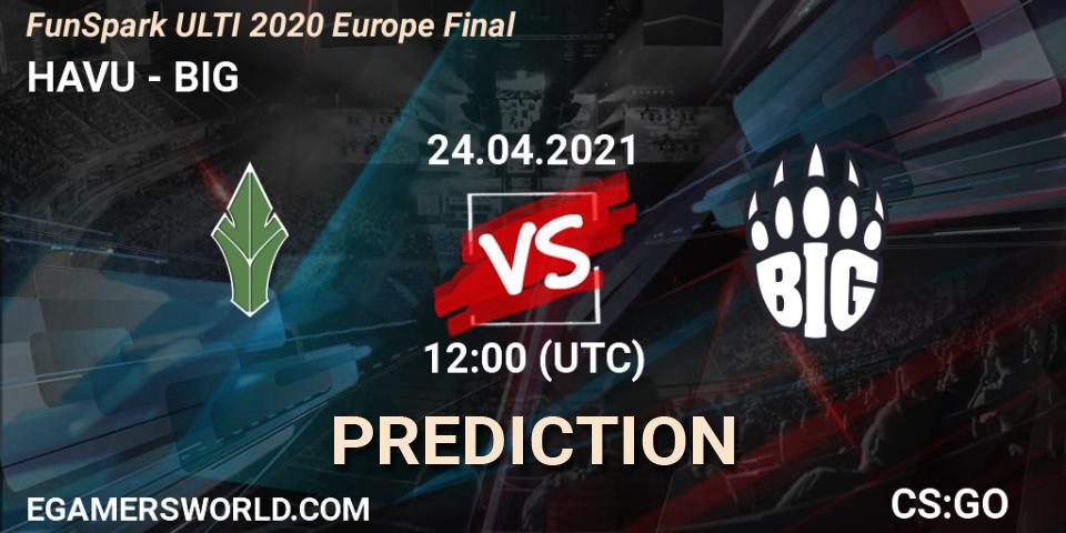 Prognoza HAVU - BIG. 24.04.21, CS2 (CS:GO), Funspark ULTI 2020 Finals