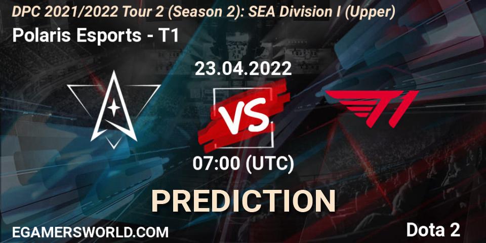 Prognoza Polaris Esports - T1. 23.04.2022 at 07:01, Dota 2, DPC 2021/2022 Tour 2 (Season 2): SEA Division I (Upper)