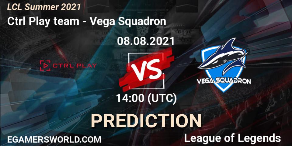 Prognoza Ctrl Play team - Vega Squadron. 08.08.21, LoL, LCL Summer 2021