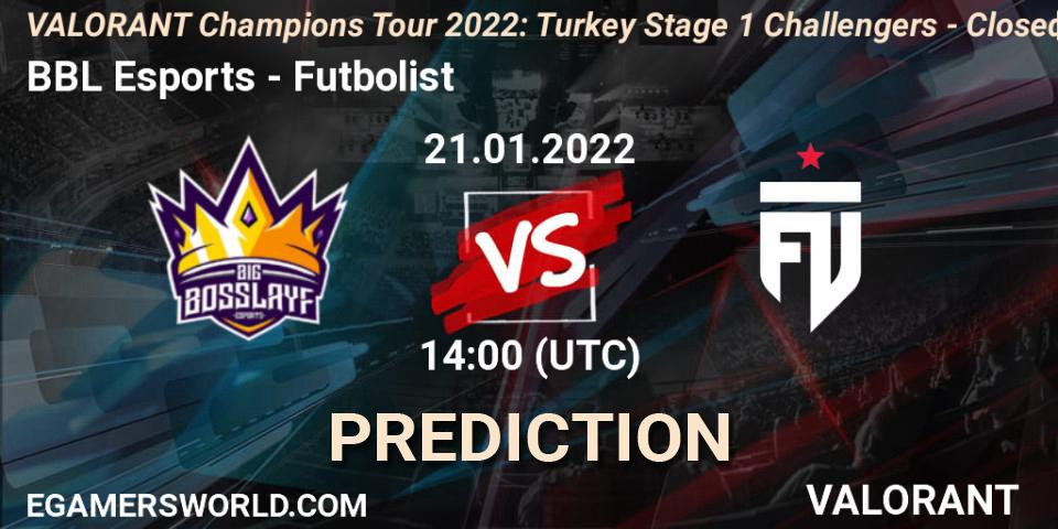 Prognoza BBL Esports - Futbolist. 21.01.22, VALORANT, VCT 2022: Turkey Stage 1 Challengers - Closed Qualifier 2