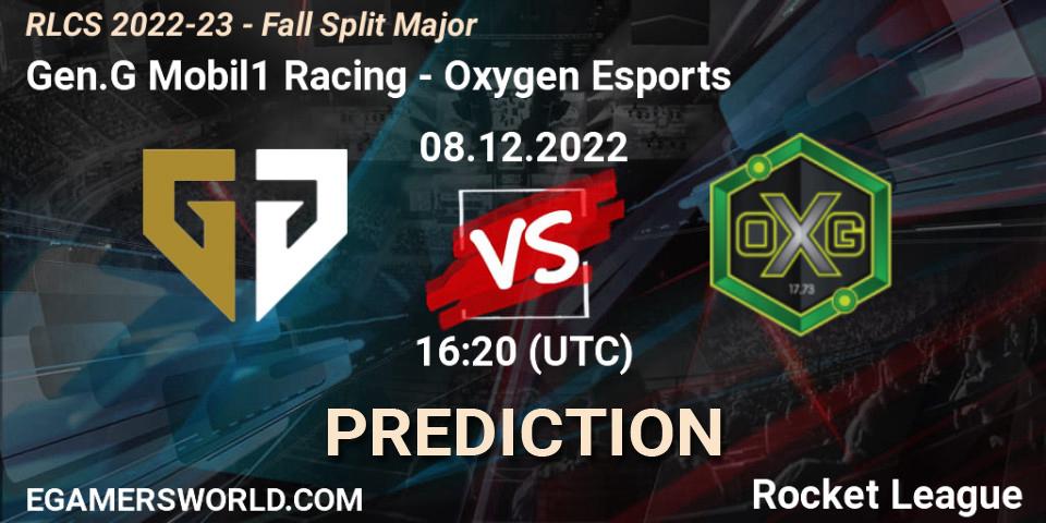 Prognoza Gen.G Mobil1 Racing - Oxygen Esports. 08.12.2022 at 16:20, Rocket League, RLCS 2022-23 - Fall Split Major