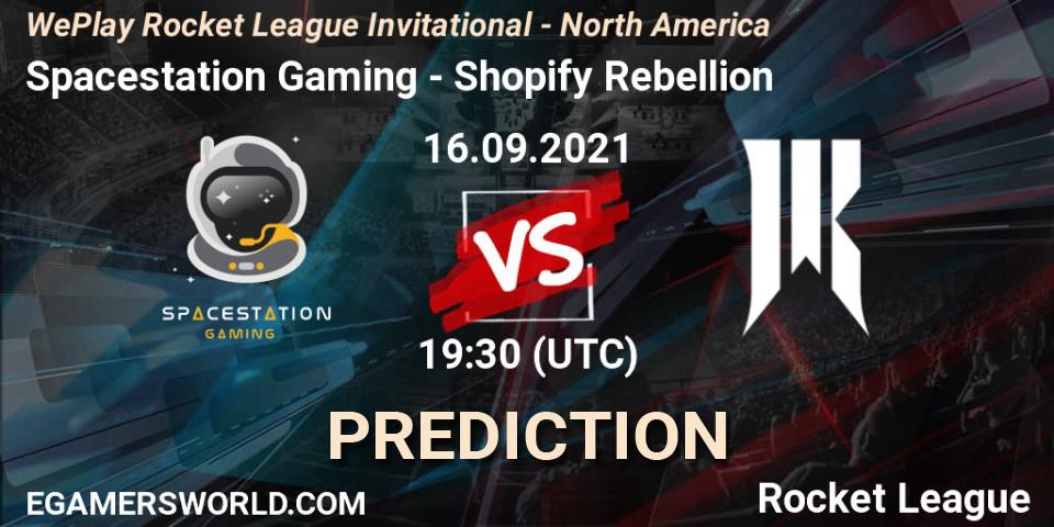 Prognoza Spacestation Gaming - Shopify Rebellion. 16.09.2021 at 19:30, Rocket League, WePlay Rocket League Invitational - North America