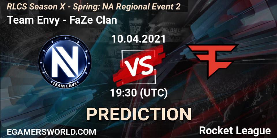 Prognoza Team Envy - FaZe Clan. 10.04.2021 at 19:10, Rocket League, RLCS Season X - Spring: NA Regional Event 2