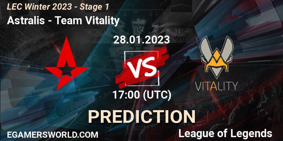 Prognoza Astralis - Team Vitality. 28.01.2023 at 17:00, LoL, LEC Winter 2023 - Stage 1