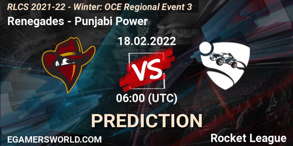 Prognoza Renegades - The Kibbles. 18.02.2022 at 06:00, Rocket League, RLCS 2021-22 - Winter: OCE Regional Event 3
