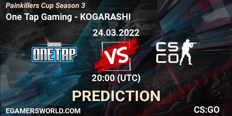 Prognoza One Tap Gaming - KOGARASHI. 24.03.2022 at 20:00, Counter-Strike (CS2), Painkillers Cup Season 3