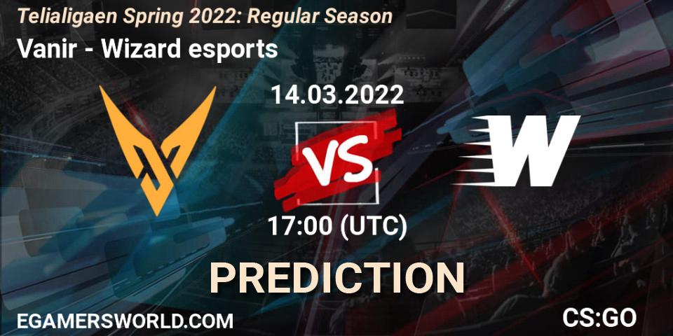 Prognoza Vanir - Wizard esports. 14.03.2022 at 17:00, Counter-Strike (CS2), Telialigaen Spring 2022: Regular Season