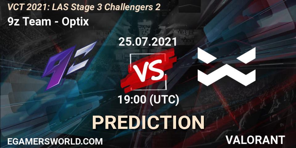 Prognoza 9z Team - Optix. 25.07.2021 at 19:00, VALORANT, VCT 2021: LAS Stage 3 Challengers 2
