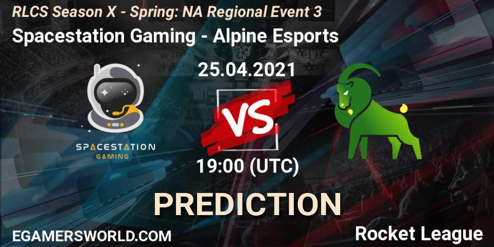 Prognoza Spacestation Gaming - Alpine Esports. 25.04.2021 at 19:00, Rocket League, RLCS Season X - Spring: NA Regional Event 3