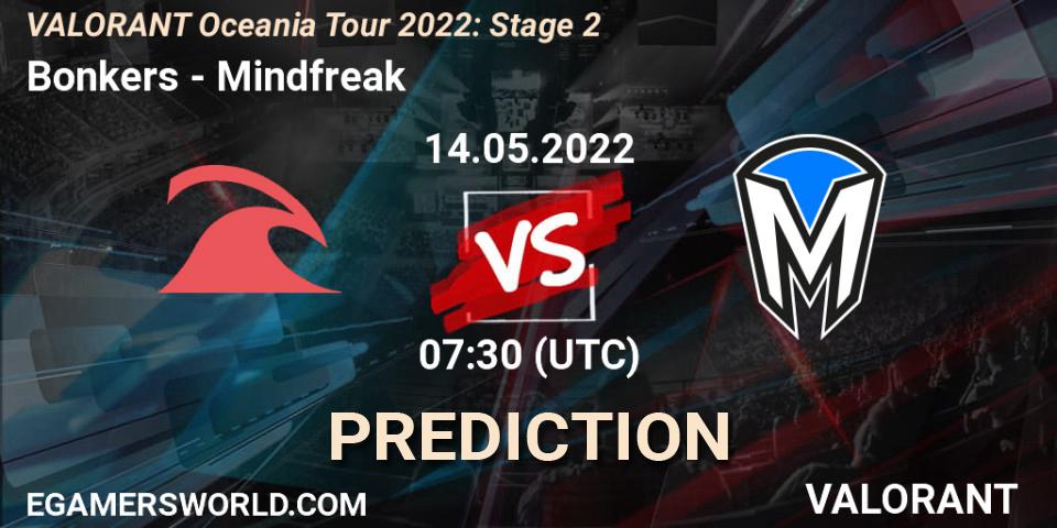 Prognoza Bonkers - Mindfreak. 14.05.2022 at 08:30, VALORANT, VALORANT Oceania Tour 2022: Stage 2