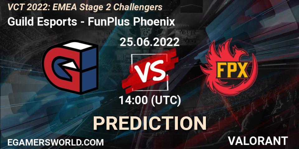 Prognoza Guild Esports - FunPlus Phoenix. 25.06.2022 at 14:00, VALORANT, VCT 2022: EMEA Stage 2 Challengers