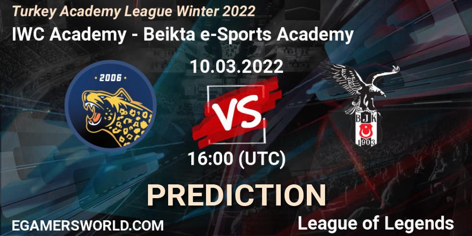 Prognoza IWC Academy - Beşiktaş e-Sports Academy. 10.03.2022 at 16:00, LoL, Turkey Academy League Winter 2022