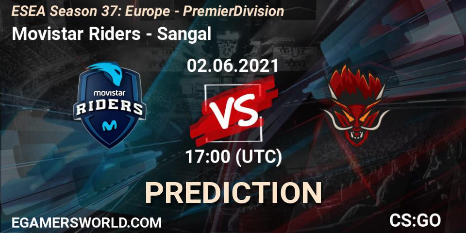 Prognoza Movistar Riders - Sangal. 02.06.2021 at 17:00, Counter-Strike (CS2), ESEA Season 37: Europe - Premier Division