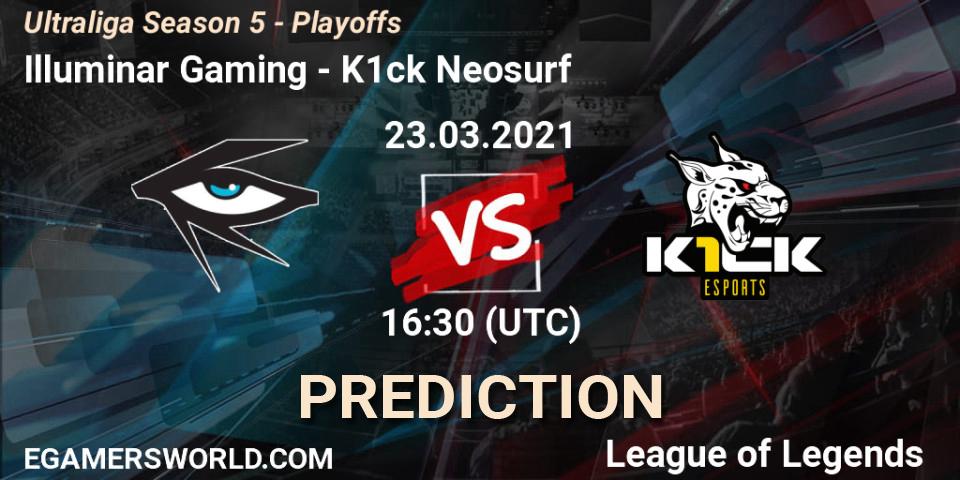 Prognoza Illuminar Gaming - K1ck Neosurf. 23.03.2021 at 16:30, LoL, Ultraliga Season 5 - Playoffs