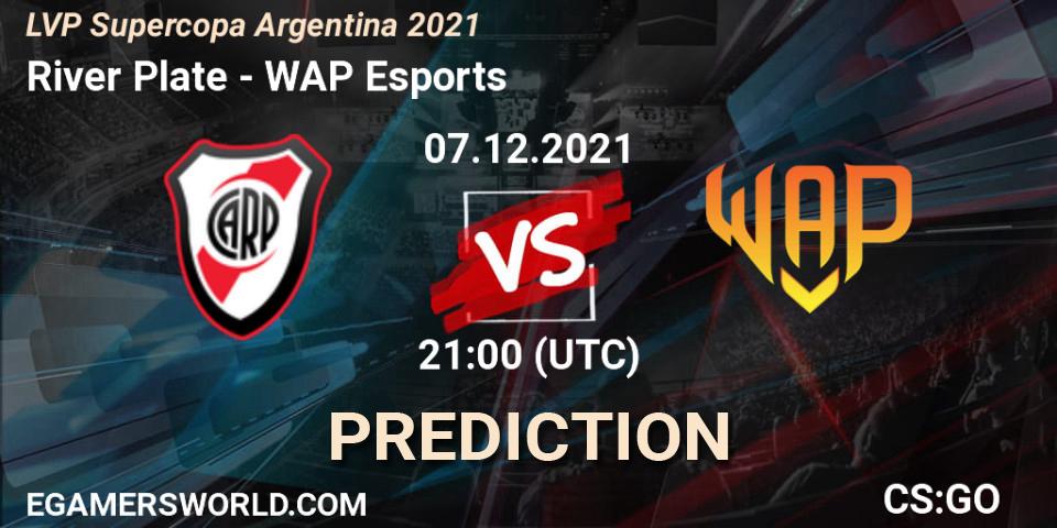 Prognoza River Plate - WAP Esports. 07.12.2021 at 21:00, Counter-Strike (CS2), LVP Supercopa Argentina 2021