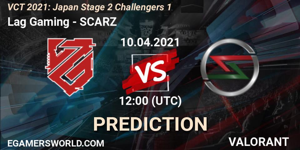 Prognoza Lag Gaming - SCARZ. 10.04.2021 at 12:00, VALORANT, VCT 2021: Japan Stage 2 Challengers 1