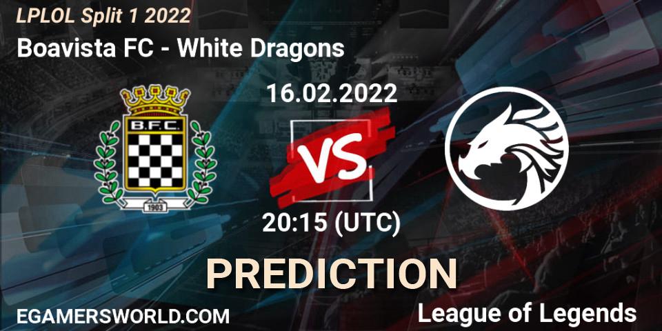 Prognoza Boavista FC - White Dragons. 16.02.2022 at 20:15, LoL, LPLOL Split 1 2022