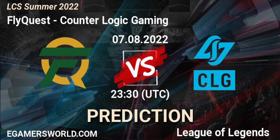 Prognoza FlyQuest - Counter Logic Gaming. 07.08.2022 at 19:30, LoL, LCS Summer 2022