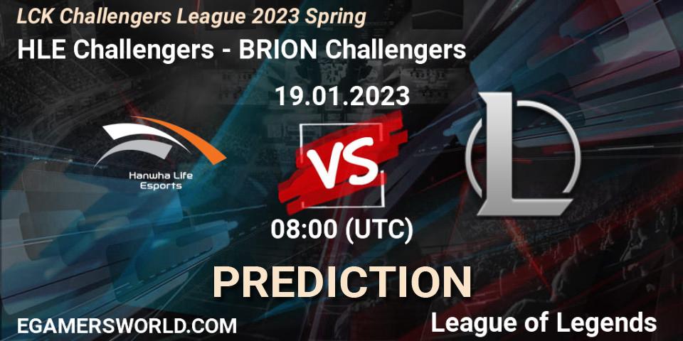 Prognoza HLE Challengers - Brion Esports Challengers. 19.01.2023 at 08:00, LoL, LCK Challengers League 2023 Spring